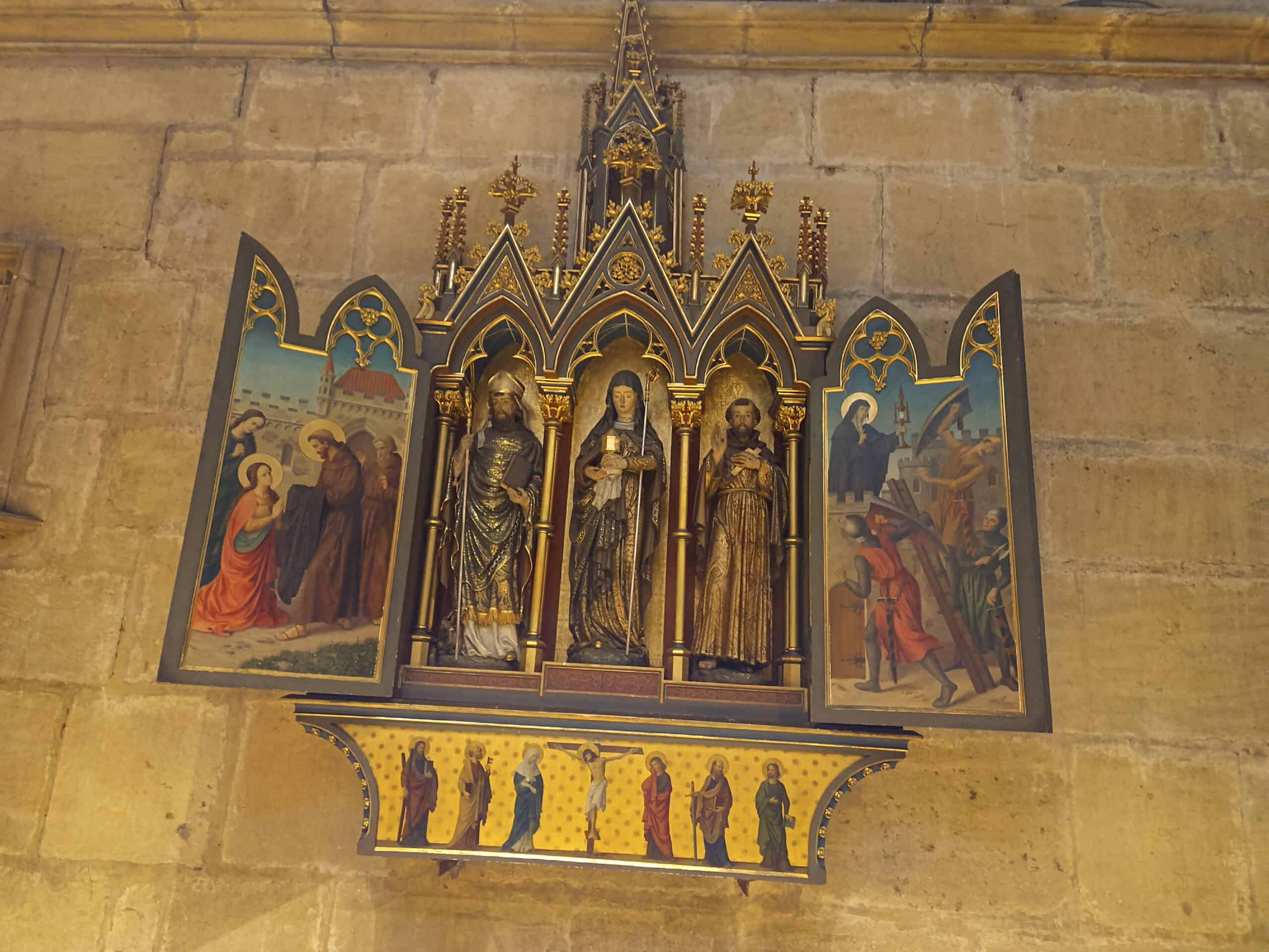 Triptychon der heiligen Klara mit dem heiligen Clemens in Cathédrale Saint-Étienne (Metz) – Fotoansicht 1.