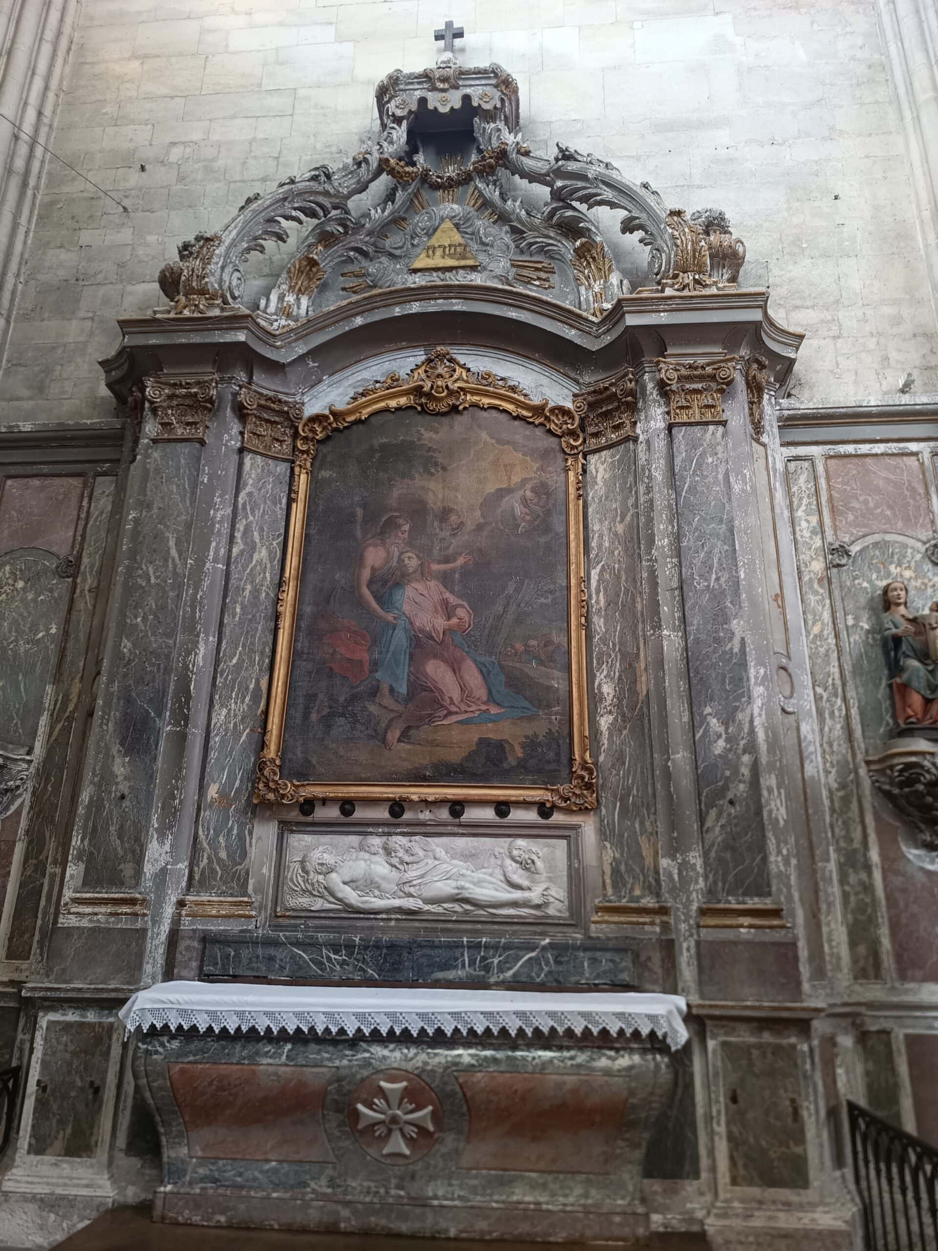 Barocker Seitenaltar mit Altarbild in Collégiale Saint-Gengoult (Toul) – Fotoansicht 1.