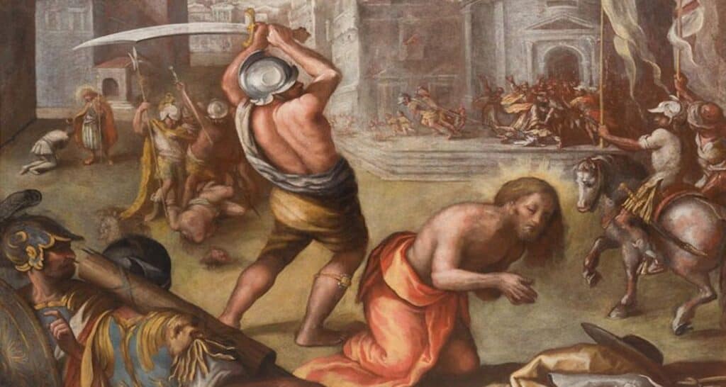 Martyrium und Enthauptung des Apostels Jakobus in Jerusalem